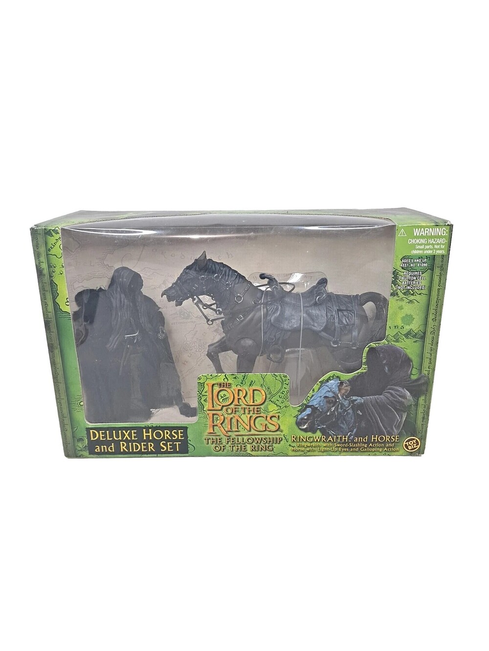 Lord Of The Rings FOTR Ringwraith and Horse Toybiz Deluxe Horse and Rider Set